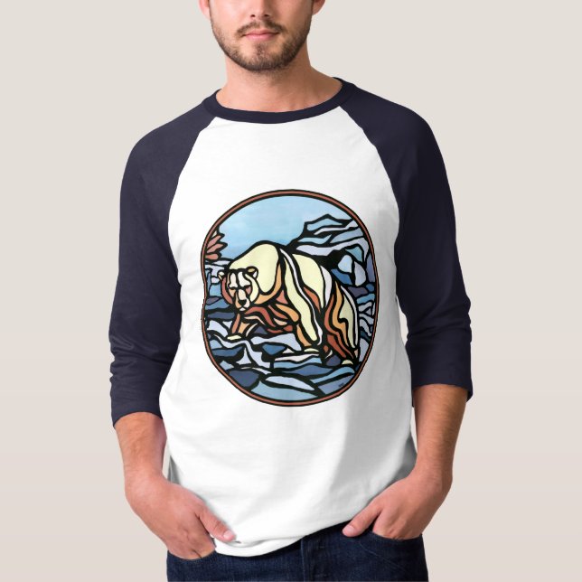 T-shirt Tribal Bear Art Femmes Jersey Bear Shirts (Devant)