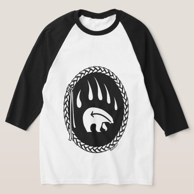 T-shirt Tribal Bear Art Jersey Bear Claw Hommes Chemises (Poser)