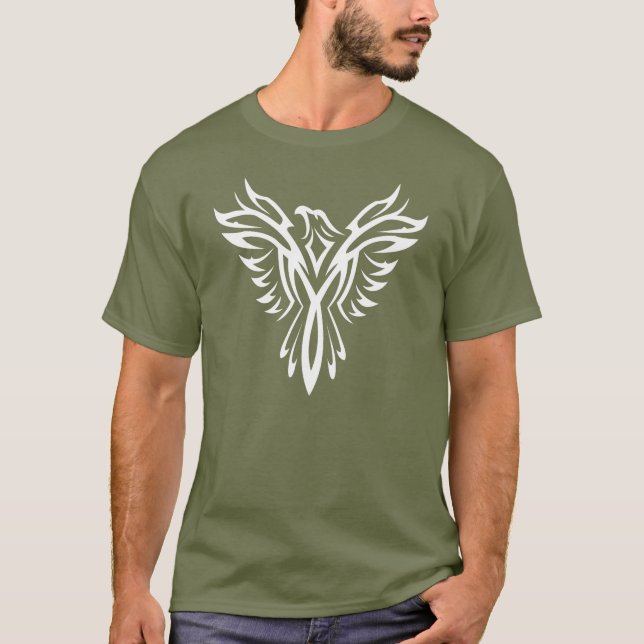 T-shirt tribal blanc de conception de tatouage (Devant)