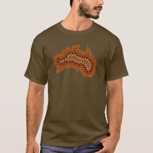 T-shirt Tribal de carte de l'Australie inspiré