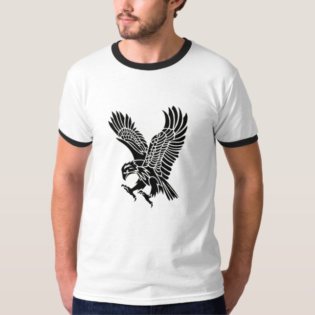 T-shirt tribal de conception de tatouage d'Eagle (Devant)