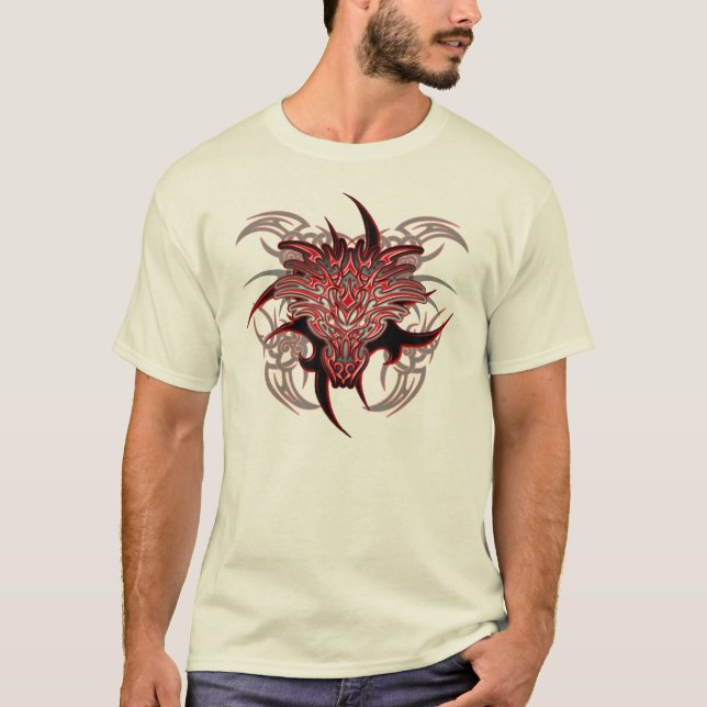 T-shirt Tribal de dragon (Devant)