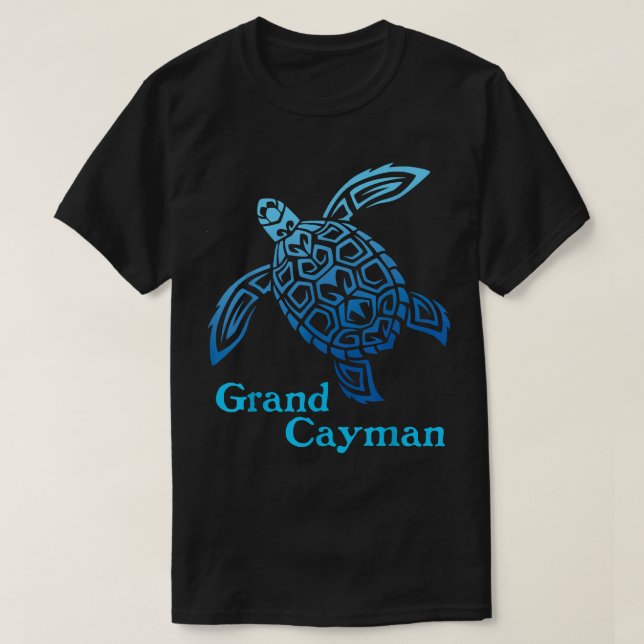 T-shirt Tribal de la tortue marine des îles Retro Grand Ca (Design devant)