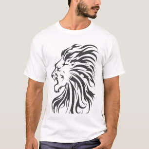 T-shirt tribal de lion-tête