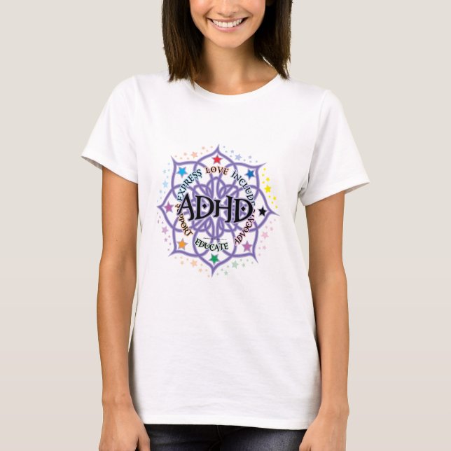 T-shirt Tribal de TDAH Lotus (Devant)