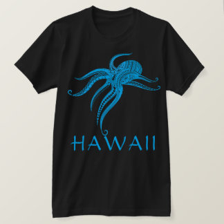 T-shirt TRIBAL POLYNÉSIEN D'OCTOPUS HAWAII LtBlue