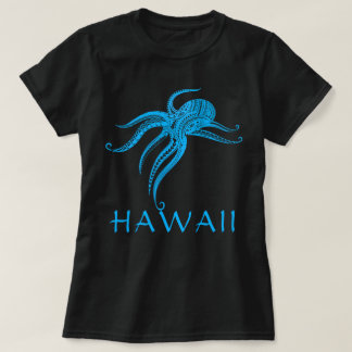 T-shirt TRIBAL POLYNÉSIEN D'OCTOPUS HAWAII LtBlue