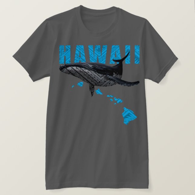 T-SHIRT TRIBAL POLYNÉSIEN HAWAII HUMPBACK HAWAII (Design devant)