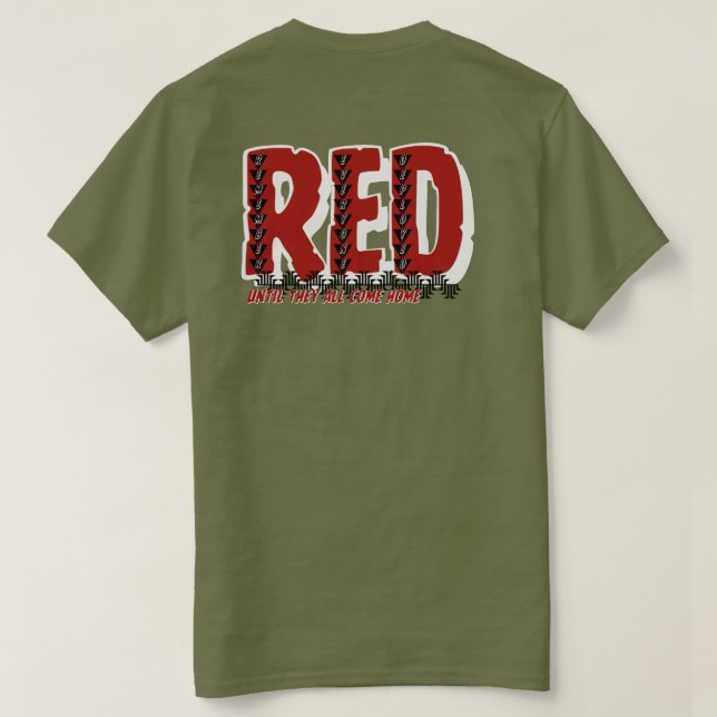 T-Shirt Tribal Rouge - Honorer Nos Déployés (Design dos)