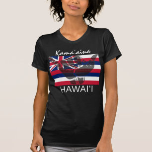 T-shirt TRIBAL SHAKA (HANG LOOSE) KamaNina HI FLAG BG