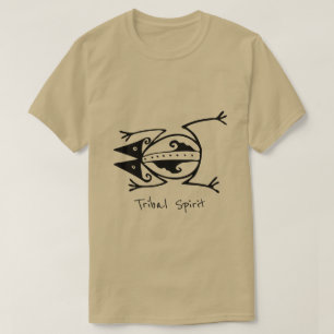 T-shirt Tribal Spirit slogan L'art animal de la grenouille
