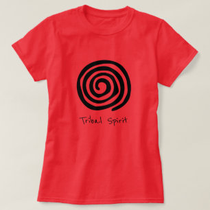 T-shirt Tribal Spirit slogan spirale petroglyphe art triba