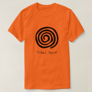 T-shirt Tribal Spirit slogan spirale petroglyphe art triba