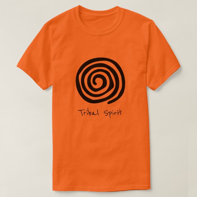 T-shirt Tribal Spirit slogan spirale petroglyphe art triba (Design devant)