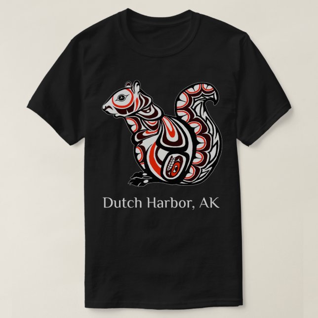 T-shirt Tribal Squirrel Dutch Harbor Alaska PNW Native Ame (Design devant)