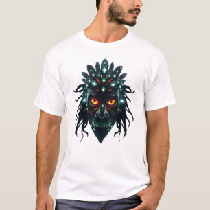 T-Shirt Tribal Time Warp - Masque Surreal Flottant