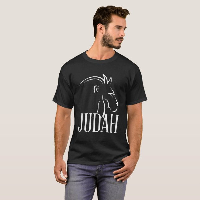 T-shirt Tribe De Juda Lion Messianic Yahshua Tee (Devant entier)