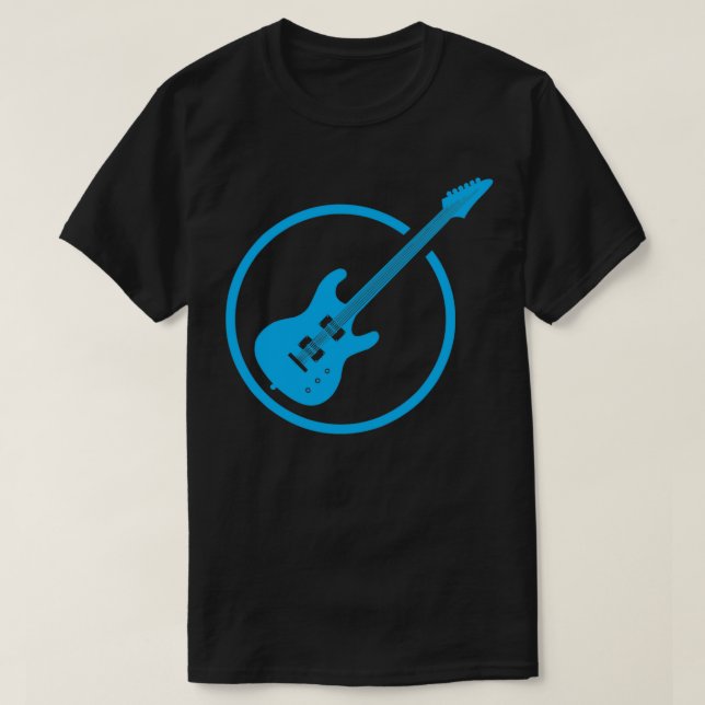 T-shirt Triblend bleu guitare (Design devant)