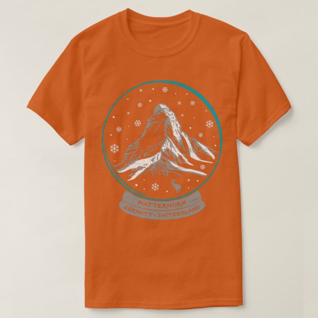 T-shirt Triblend du globe de neige Matterhorn (Design devant)