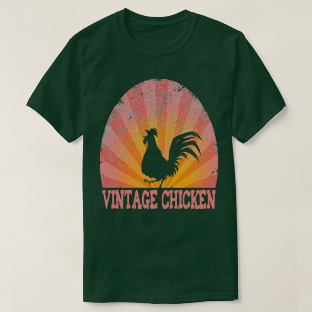 T-shirt Triblend rouge de Vintage Chicken (Design devant)