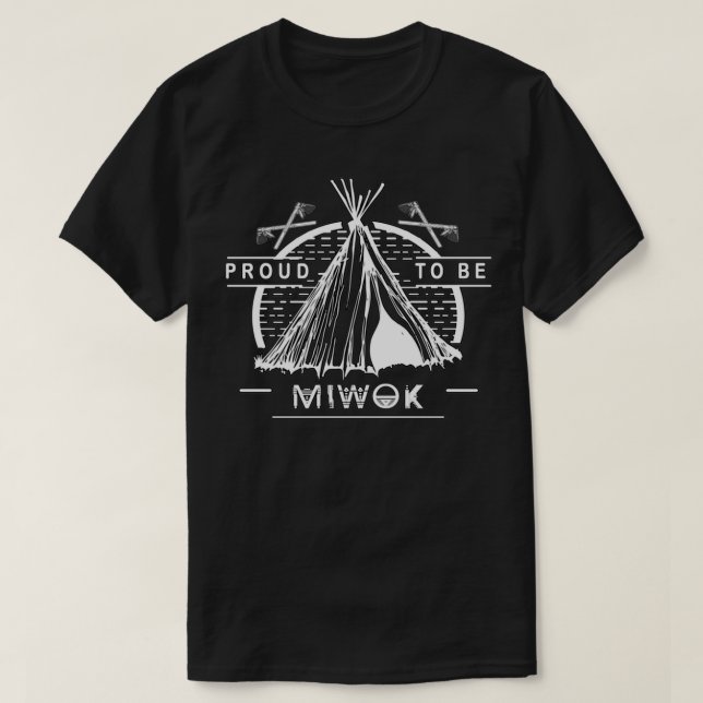 T-shirt tribu amérindienne Miwok  (Design devant)