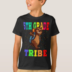 T-shirt Tribu de 5e année Sloth Back to School