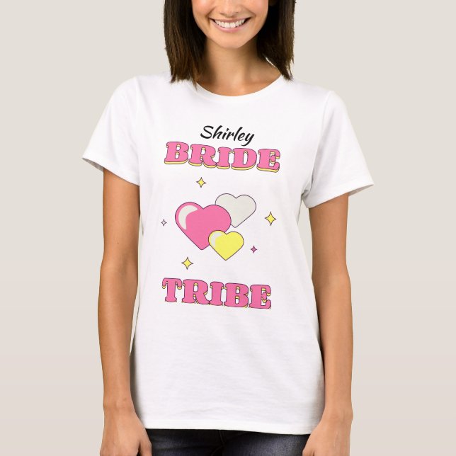 T-shirt TRIBU DE LA MARIÉE Nom modifiable pour l'enterreme (Devant)