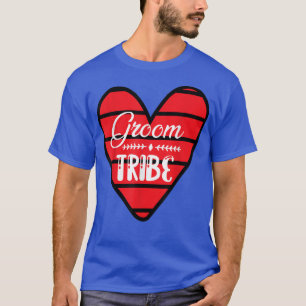 T-shirt Tribu du marié cœur fiançailles mariage parti corr