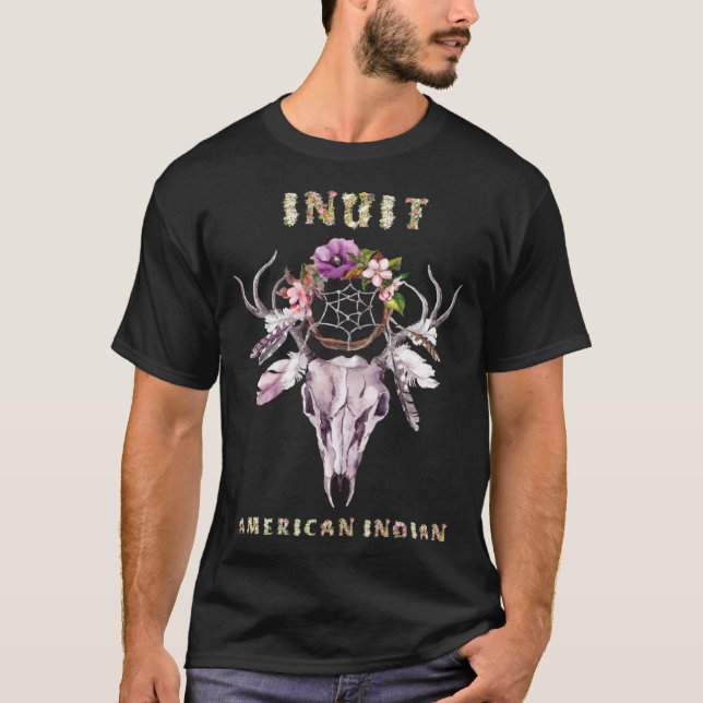 T-shirt Tribu inuit-américaine indienne BOHO Floral Retr (Devant)