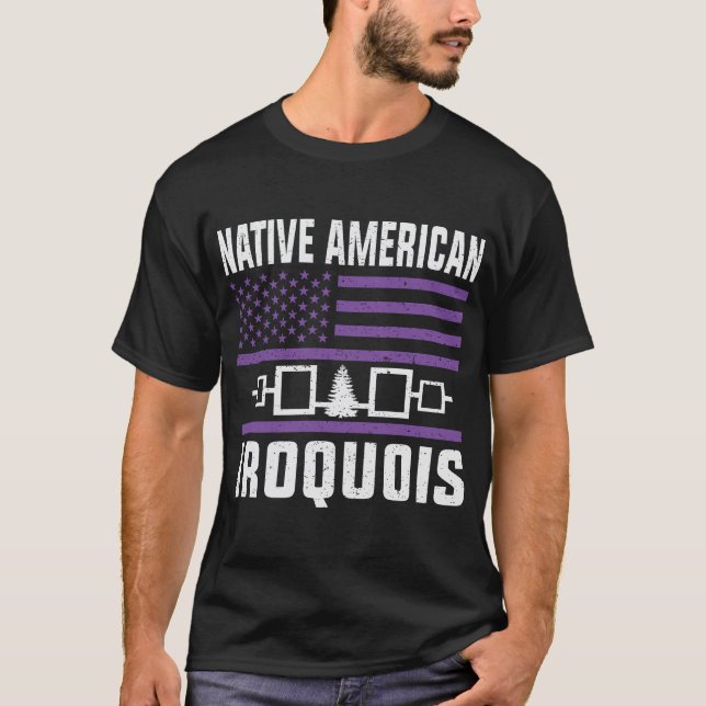T-shirt tribu iroquois - symboles de la tribu mohawk (Devant)