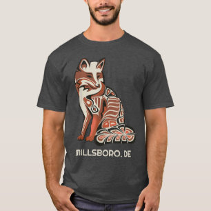 T-shirt Tribu rouge Fo Millsboro Art autochtone américain 
