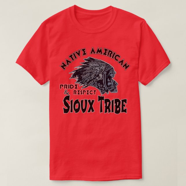 T-shirt tribu sioux des Amérindiens (Design devant)