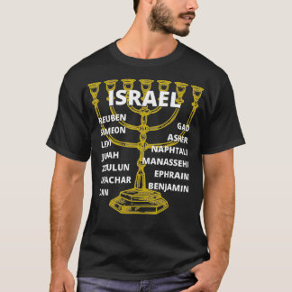 T-shirt Tribus d'Israël Menorah