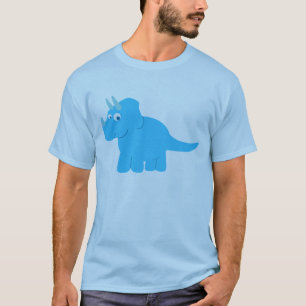 T-shirt Tricératops bleu Dinosaur