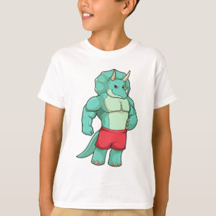 T-shirt Tricératops comme Bodybuilder à Bodybuilding