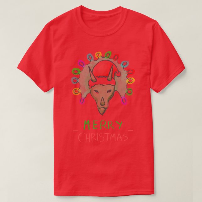 T-shirt Tricératops de Noël (Design devant)