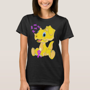 T-shirt Tricératops Dinosaur Dino Ribbon World Alzheimer