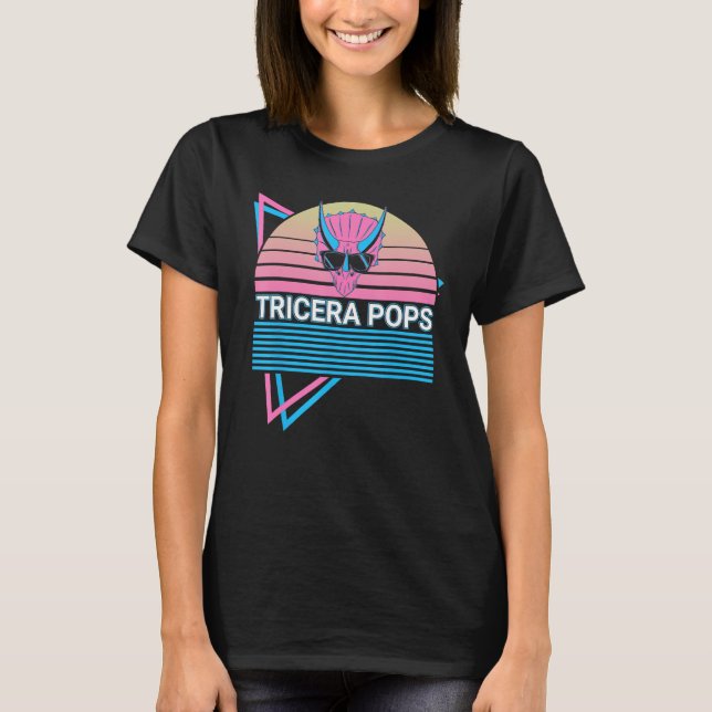 T-shirt Tricératops Dinosaur Retro (Devant)