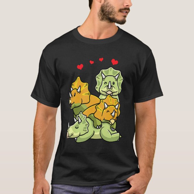 T-shirt Triceratops Horridus Dinosaurs Dino Boys Girls Kid (Devant)