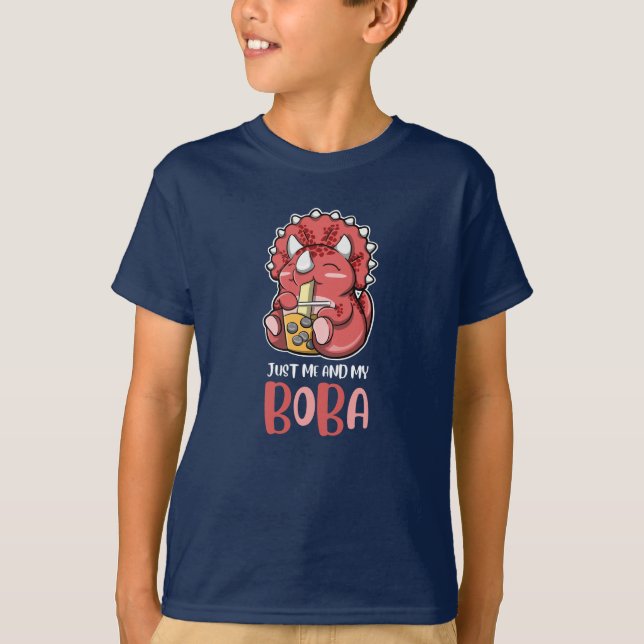 T-shirt Tricératops - Juste Moi Et Mon Boba (Devant)