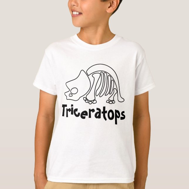 T-shirt Tricératops Skeleton (Devant)