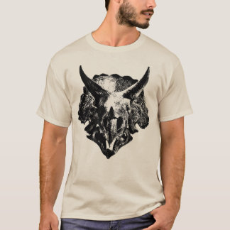 T-shirt Tricératops Skull Fossil
