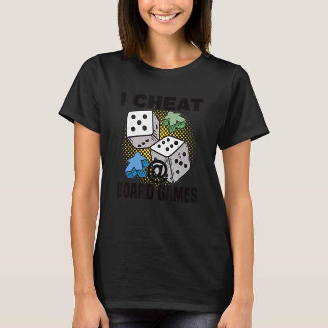 T-shirt tricher à la table de jeu de plateau de jeu de pla (Devant)
