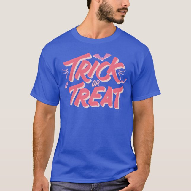 T-shirt tricher ou traiter le garçon halloween (Devant)