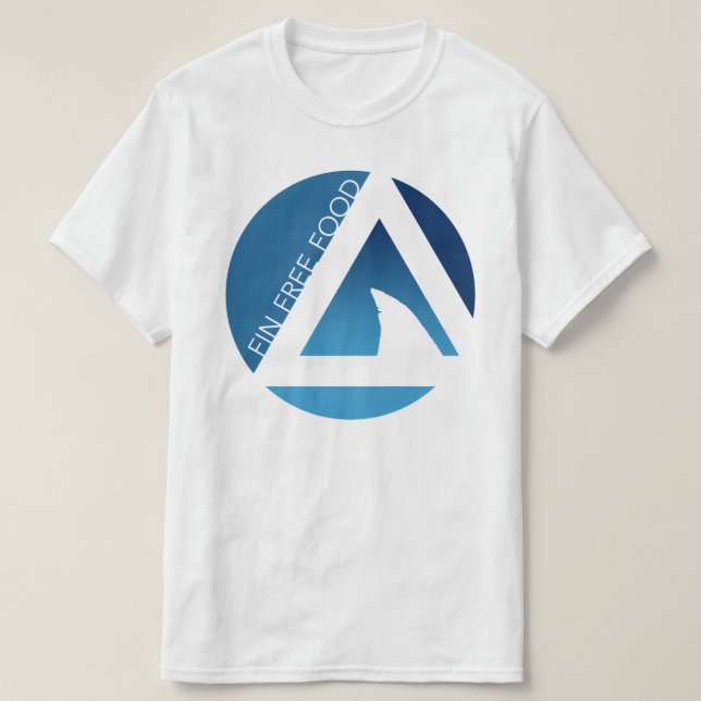 T-shirt tricircles libres de nourriture d'aileron de (Design devant)