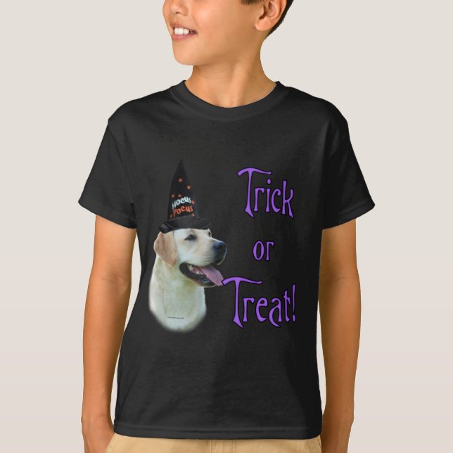 T-shirt Trick de Labrador Retriever (jaune) (Devant)