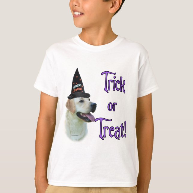T-shirt Trick de Labrador Retriever (jaune) (Devant)