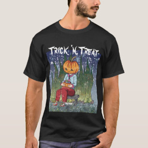 T-shirt Trick 'n Treat Citrouille Head Halloween