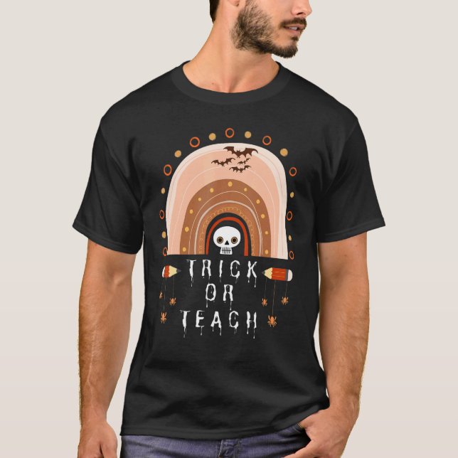 T-shirt Trick or Teach Costume d'Halloween pour enseignant (Devant)