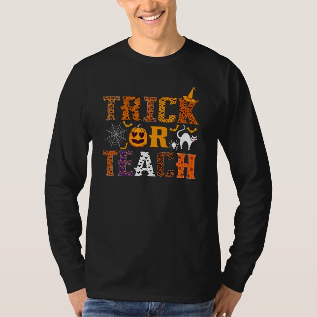 T-shirt Trick Or Teach Funny Teacher Halloween Costume Men (Devant)